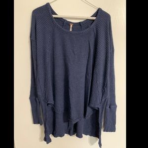 Free People Blue thermal Top